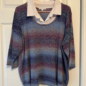 Women’s Blue and Purple Sweater